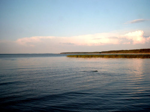 zeigt Blick auf das Stettiner haff