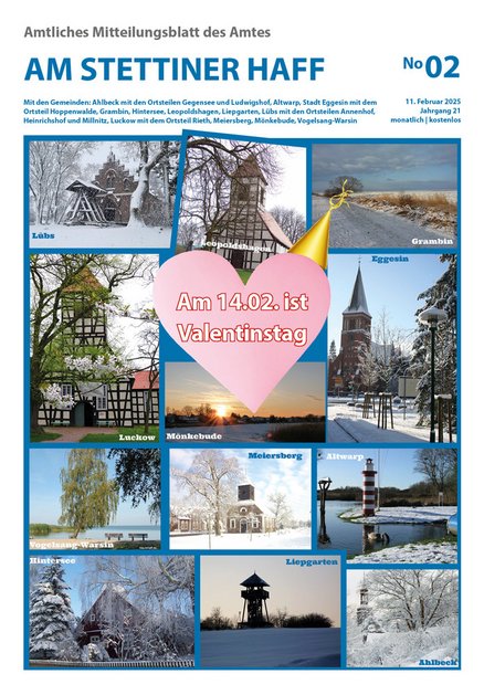 zeigt Titelbild Amtliches Mitteilungsblatt Ausgabe 02/2025