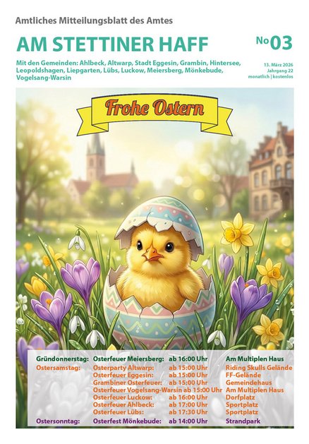 zeigt Titelbild des Amtlichen Mitteilungsblattes Ausgabe 03/2026