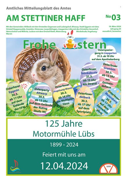 zeigt Titelbild Amtliches Mitteilungsblatt Ausgabe 03/2024