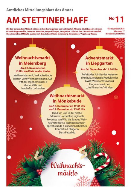 Amtliches Mitteilungsblatt Ausgabe 11/2021