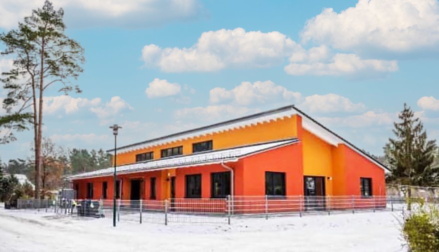 zeigt Außenansicht der Kindertagesstätte