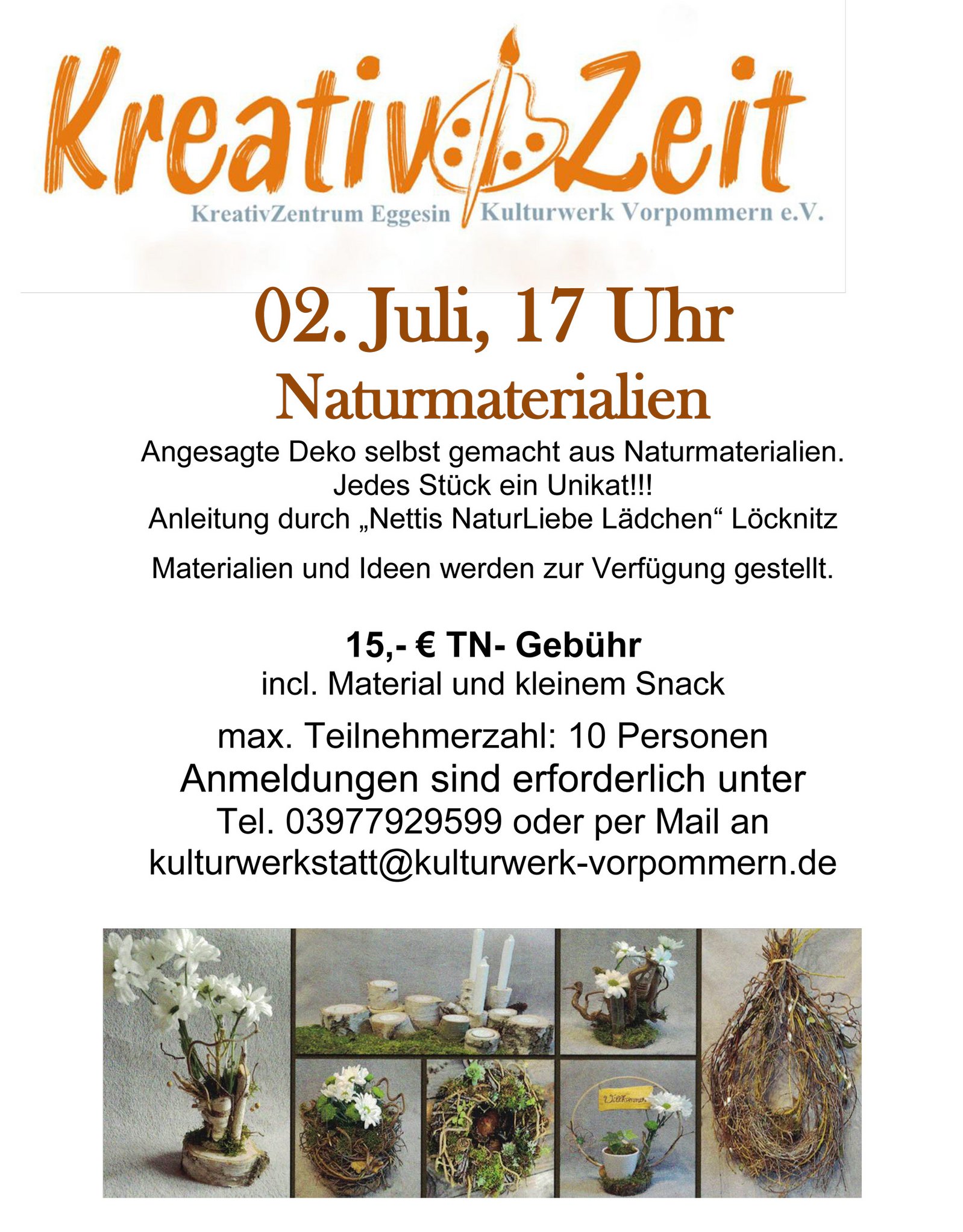 zeigt Plakat Veranstaltungsankündigung