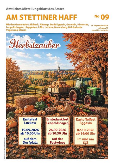 öffnet PDF-Dokument in neuem Fenster zeigt Titelbild des Amtlichen Mitteilungsblattes Ausgabe 09/2026