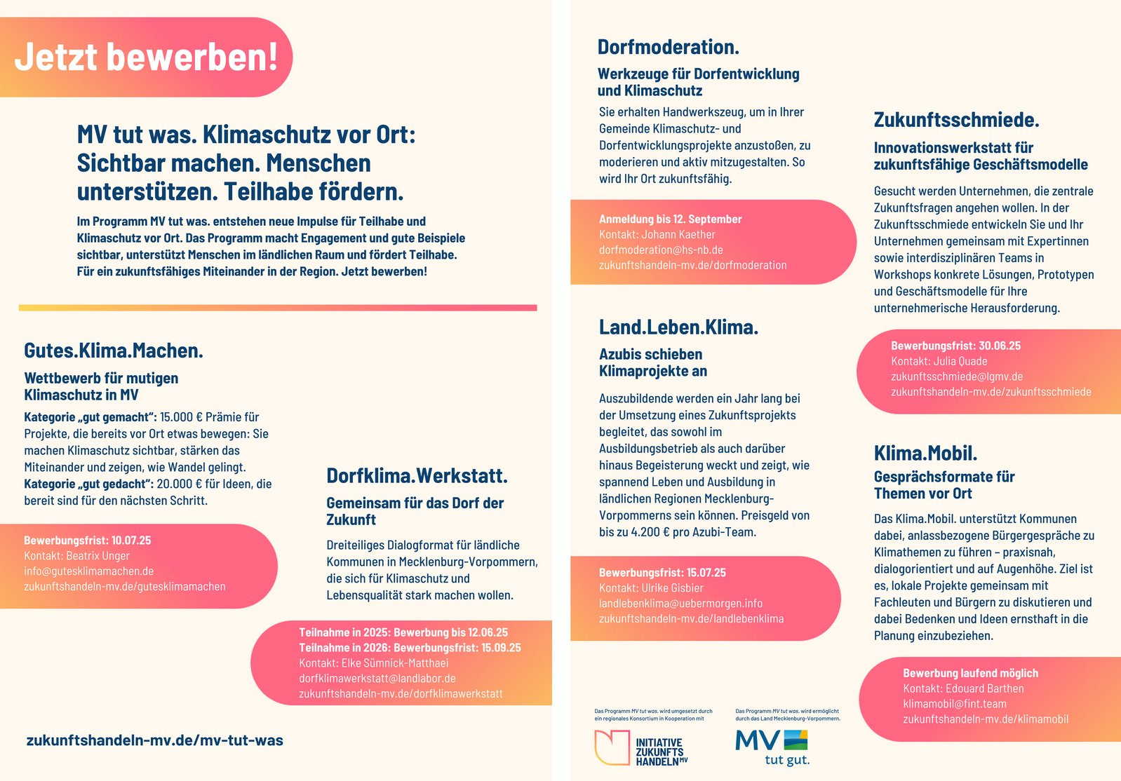 zeigt Flyer des Programms