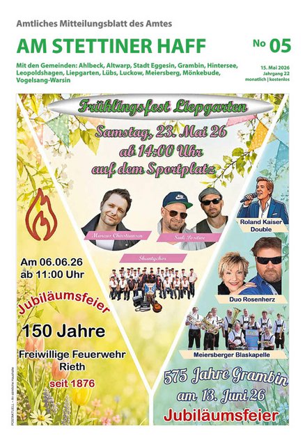 zeigt Titelbild des Amtlichen Mitteilungsblattes Ausgabe 05/2026