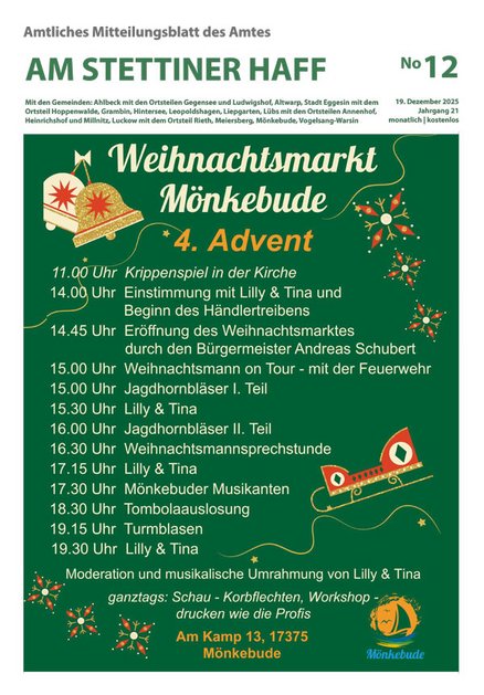 zeigt Titelbild Amtliches Mitteilungsblatt Ausgabe 12/2025