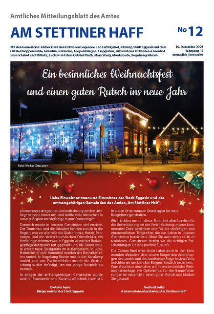 Amtliches Mitteilungsblatt Ausgabe 12/2021