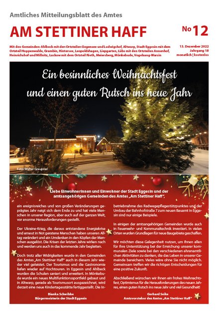 Amtliches Mitteilungsblatt Ausgabe 12/2022