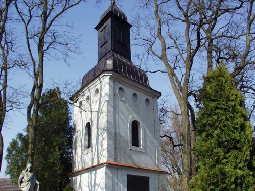 zeigt Turm der Begräbnisstätte Enckefort