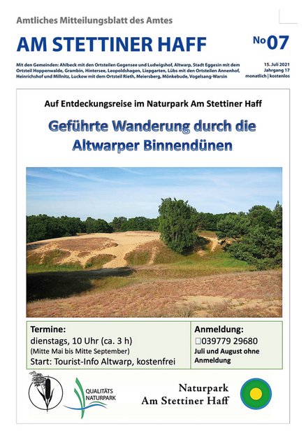 Amtliches Mitteilungsblatt Ausgabe 07/2021