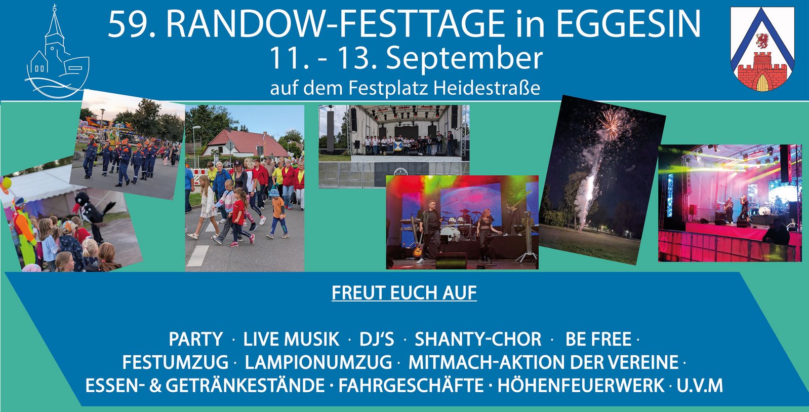 zeigt Festbanner