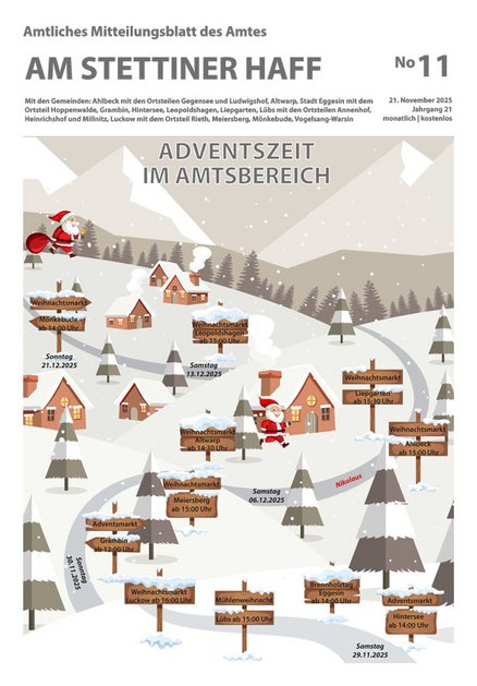 zeigt Titelbild Amtliches Mitteilungsblatt Ausgabe 11/2025