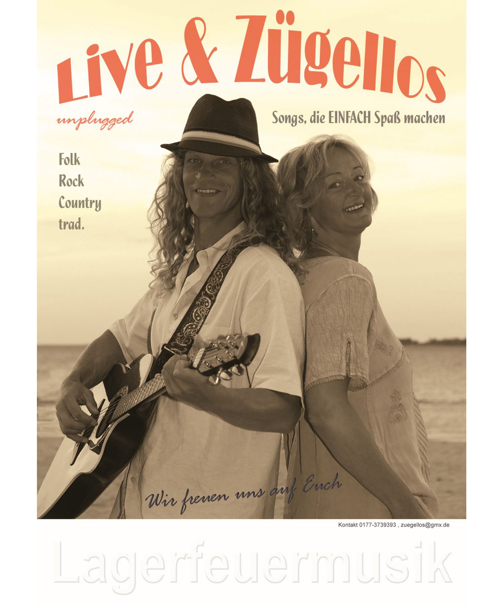 zeigt Programmplakat "Live & Zügellos"
