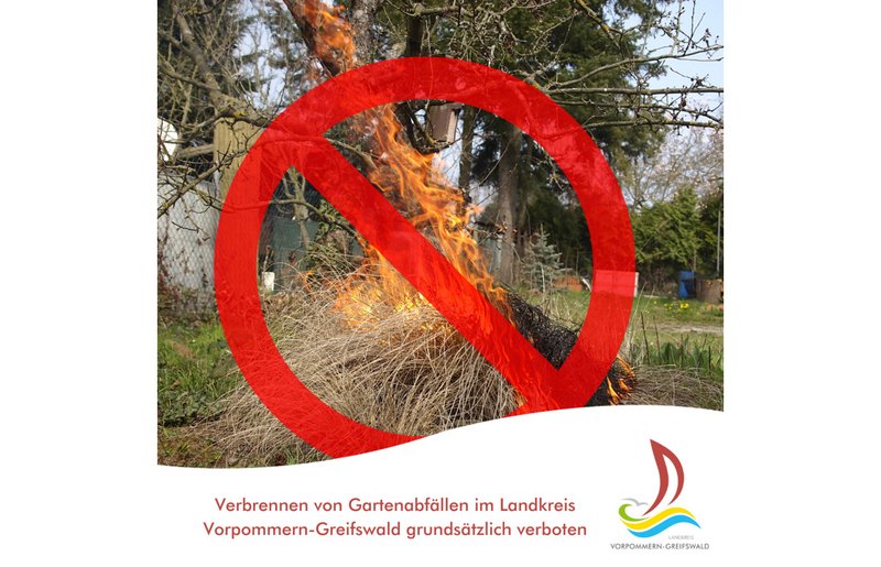zeigt offenes Feuer mit Verbotszeichen