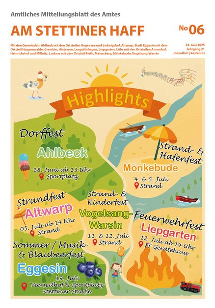 zeigt Titelbild Amtliches Mitteilungsblatt Ausgabe 06/2025