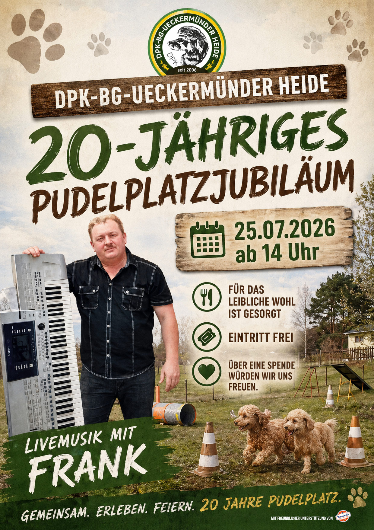 zeigt Veranstaltungsplakat mit Detailinformationen