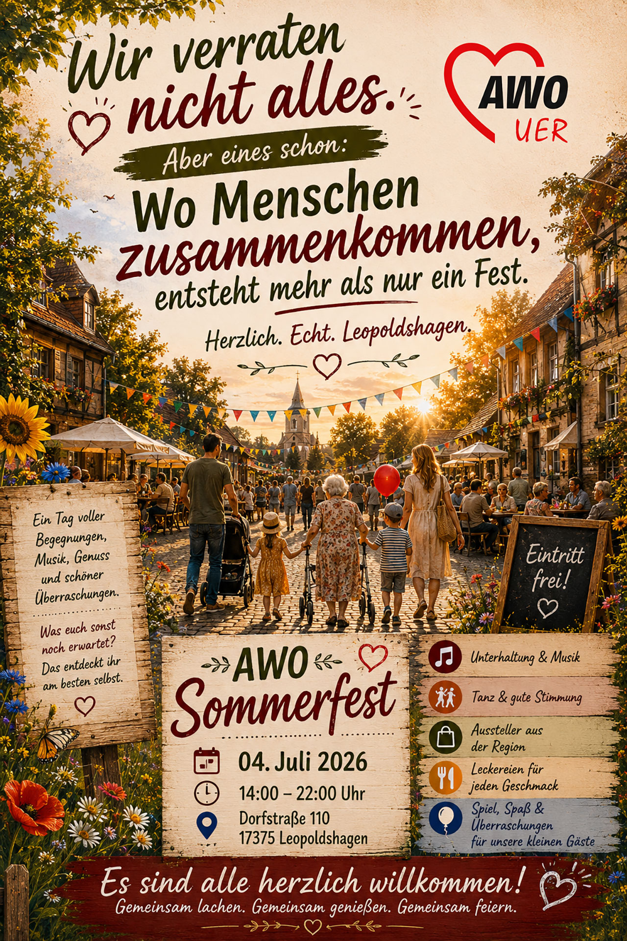 zeigt Veranstaltungsplakat mit Detailinformationen