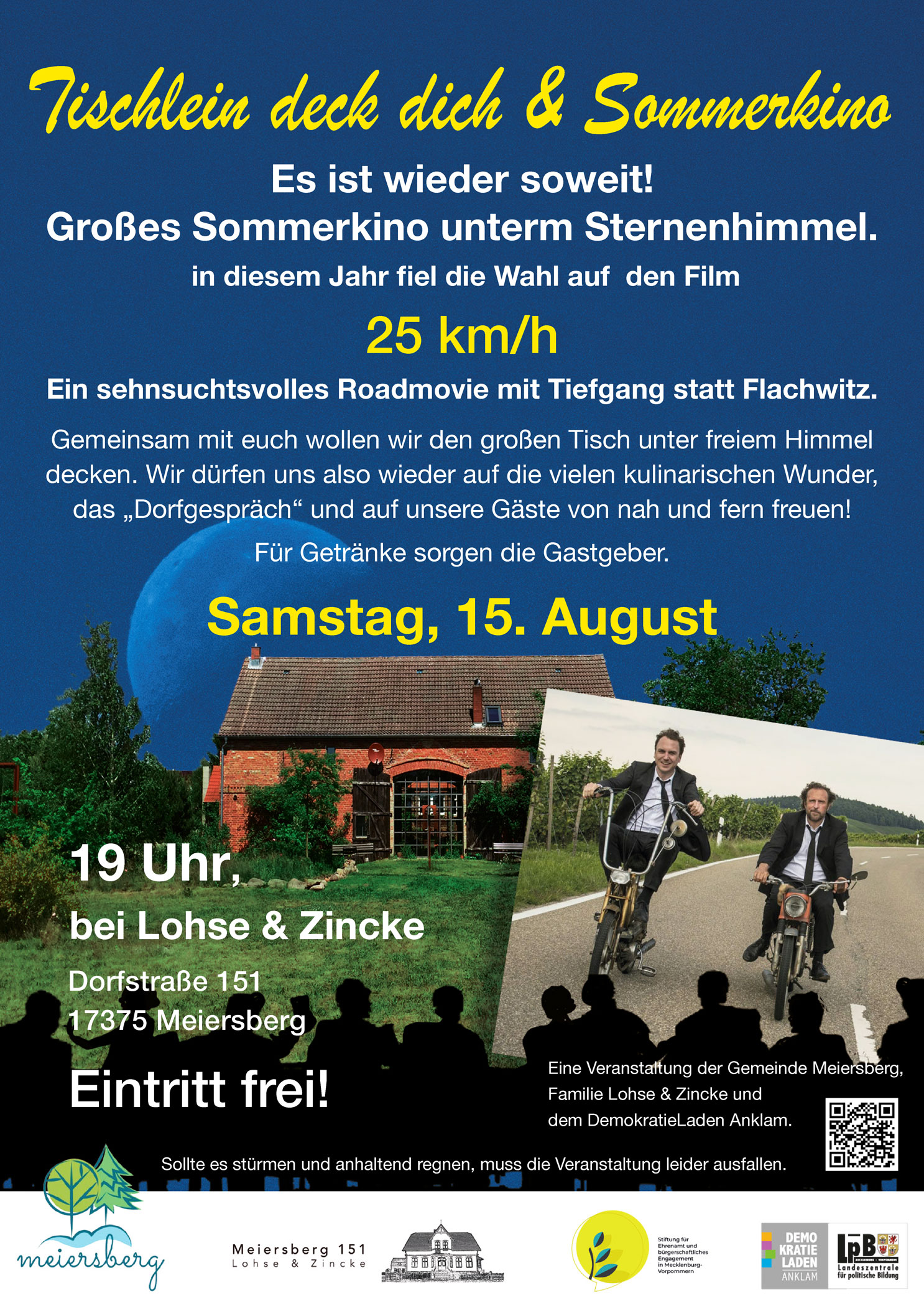 zeigt Veranstaltungsplakat mit Detailinformationen