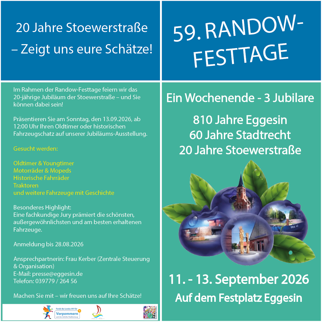 Bild zeigt Vor- und Rückansicht des Flyers