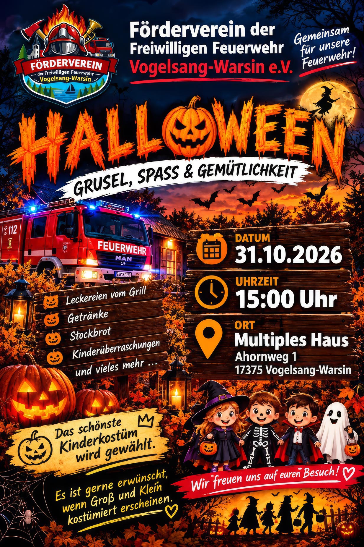 zeigt Veranstaltungsplakat mit Detailinformationen